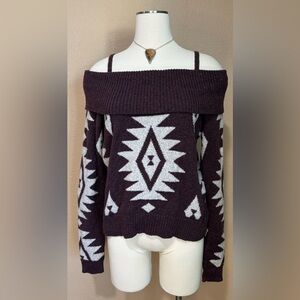 Shyanne Off-Shoulder western  Sweater